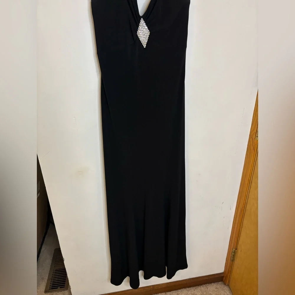 Jessica McClintock For Gunne Sax Art Deco black Maxi Formal
